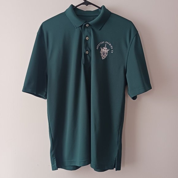 Mens Polo Shirt Collared Jersey Hopsters Beer Brewing Co Boston MA Size M Medium - Picture 2 of 5